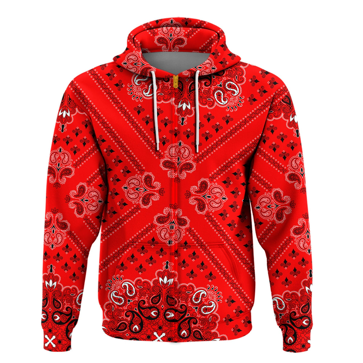 Paisley Bandana Hoodie Pattern Seamless Ver.183 RLT13 - Wonder Print Shop