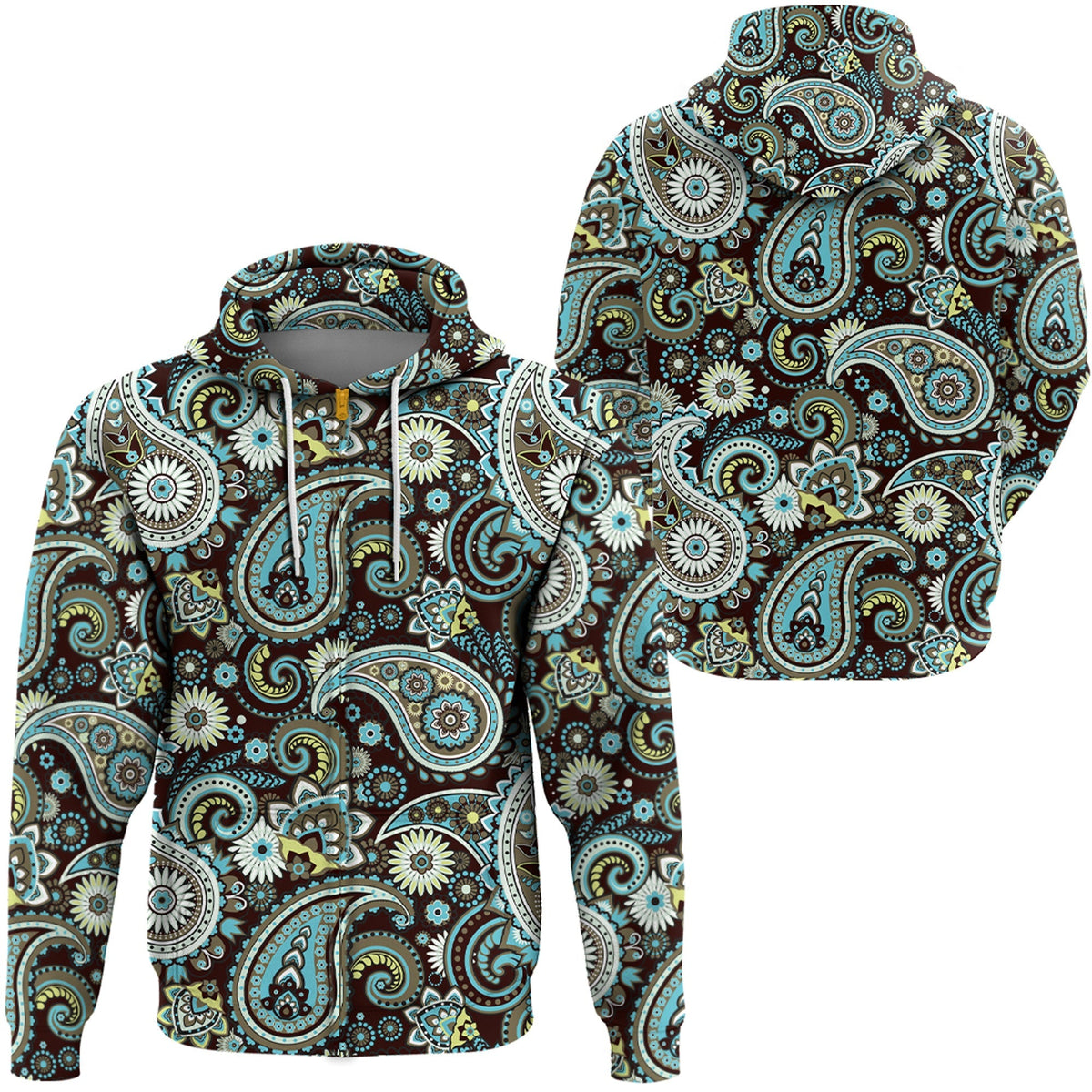 Paisley Bandana Hoodie Pattern Seamless Ver.198 RLT13 - Wonder Print Shop