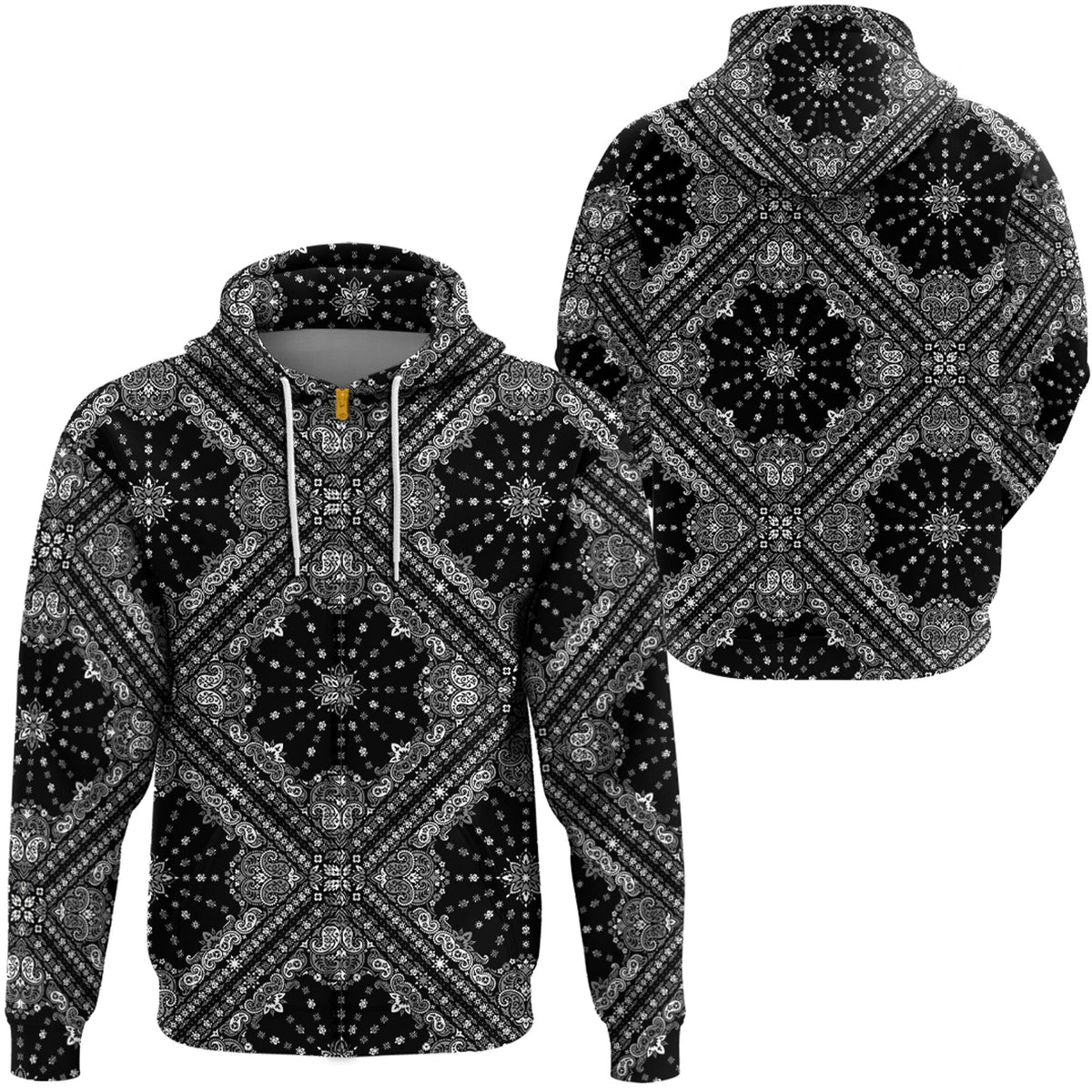 Paisley Bandana Hoodie Pattern Seamless Ver.185 RLT13 - Wonder Print Shop