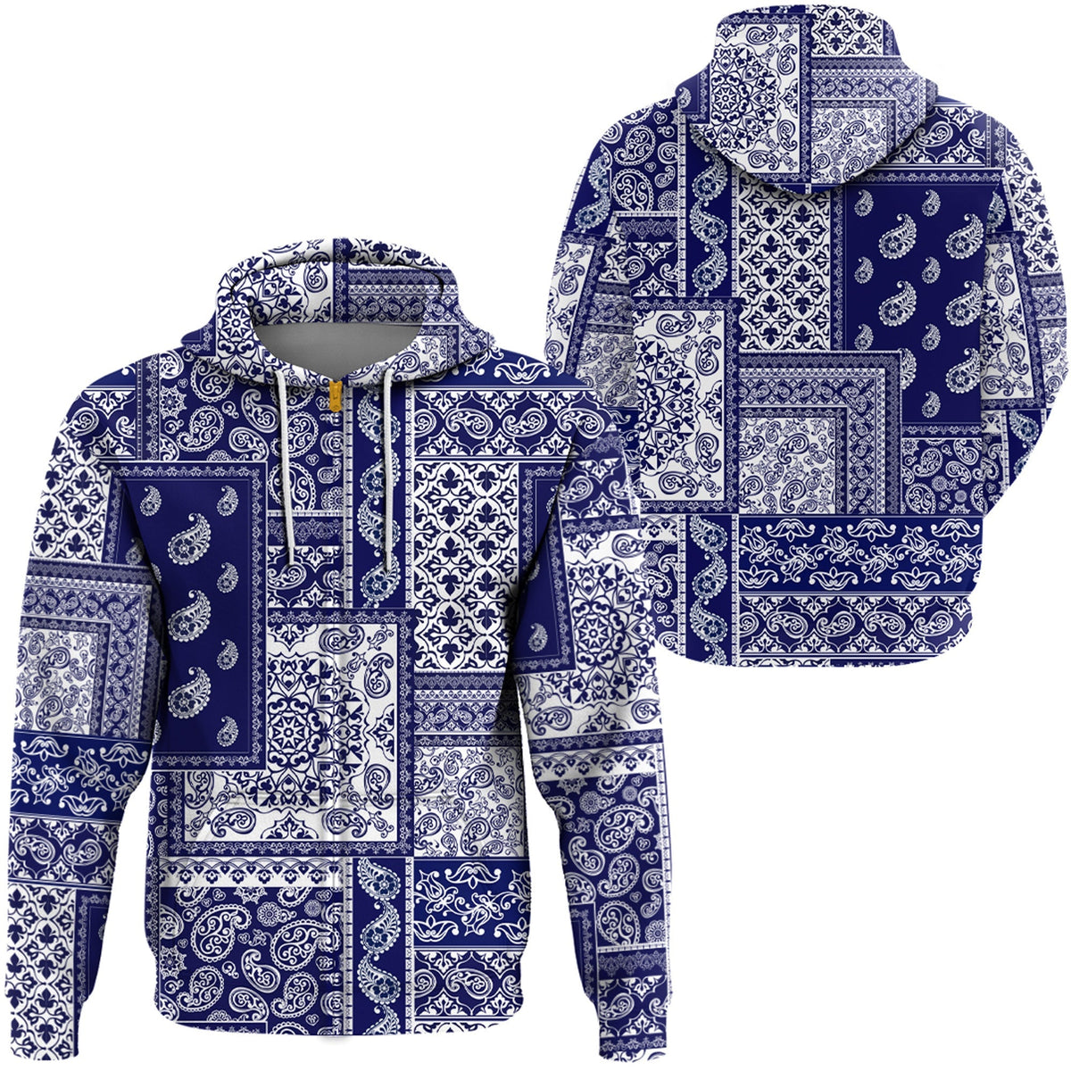Paisley Bandana Hoodie Pattern Seamless Ver.195 RLT13 - Wonder Print Shop