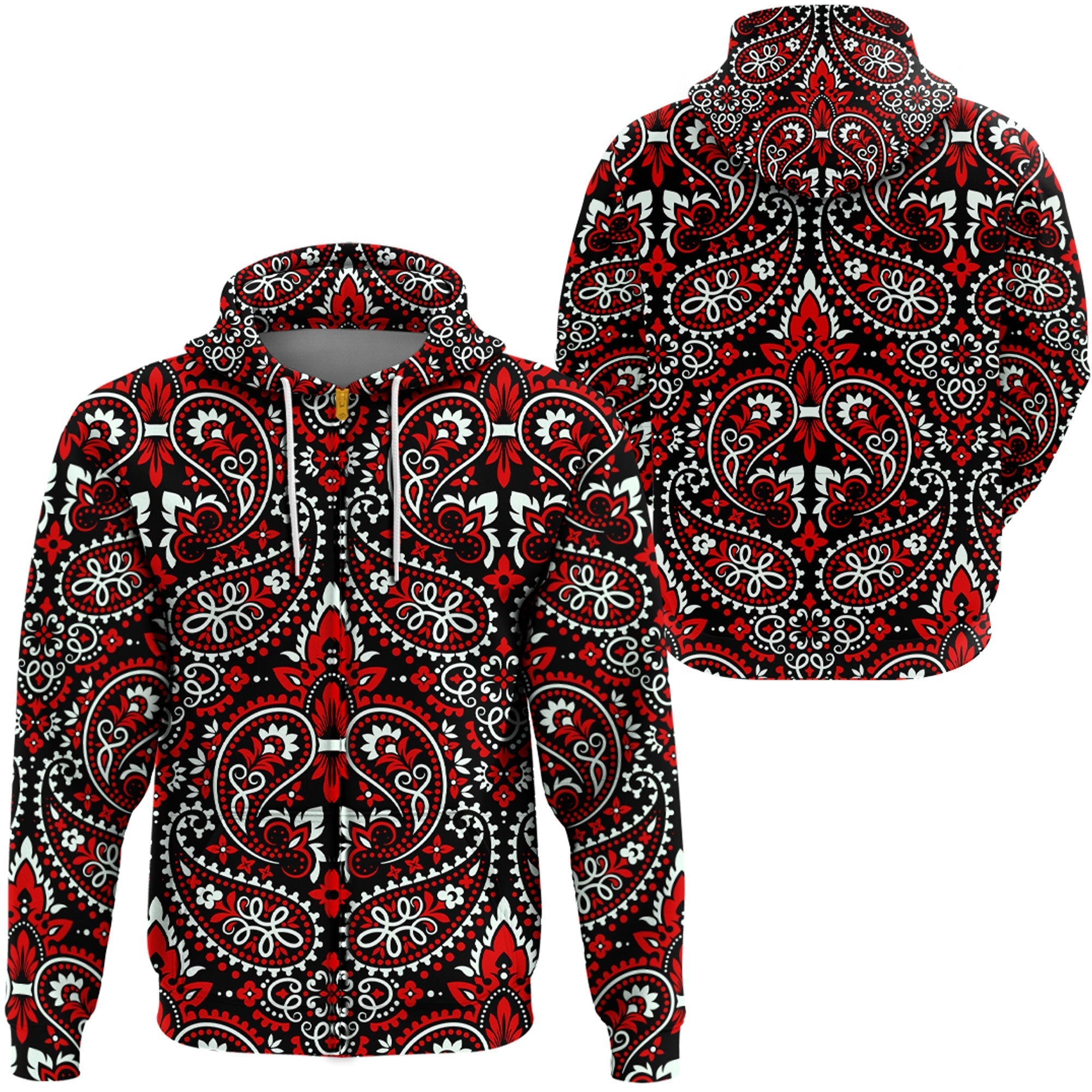 Paisley Bandana Hoodie Pattern Seamless Ver.192 RLT13 - Wonder Print Shop