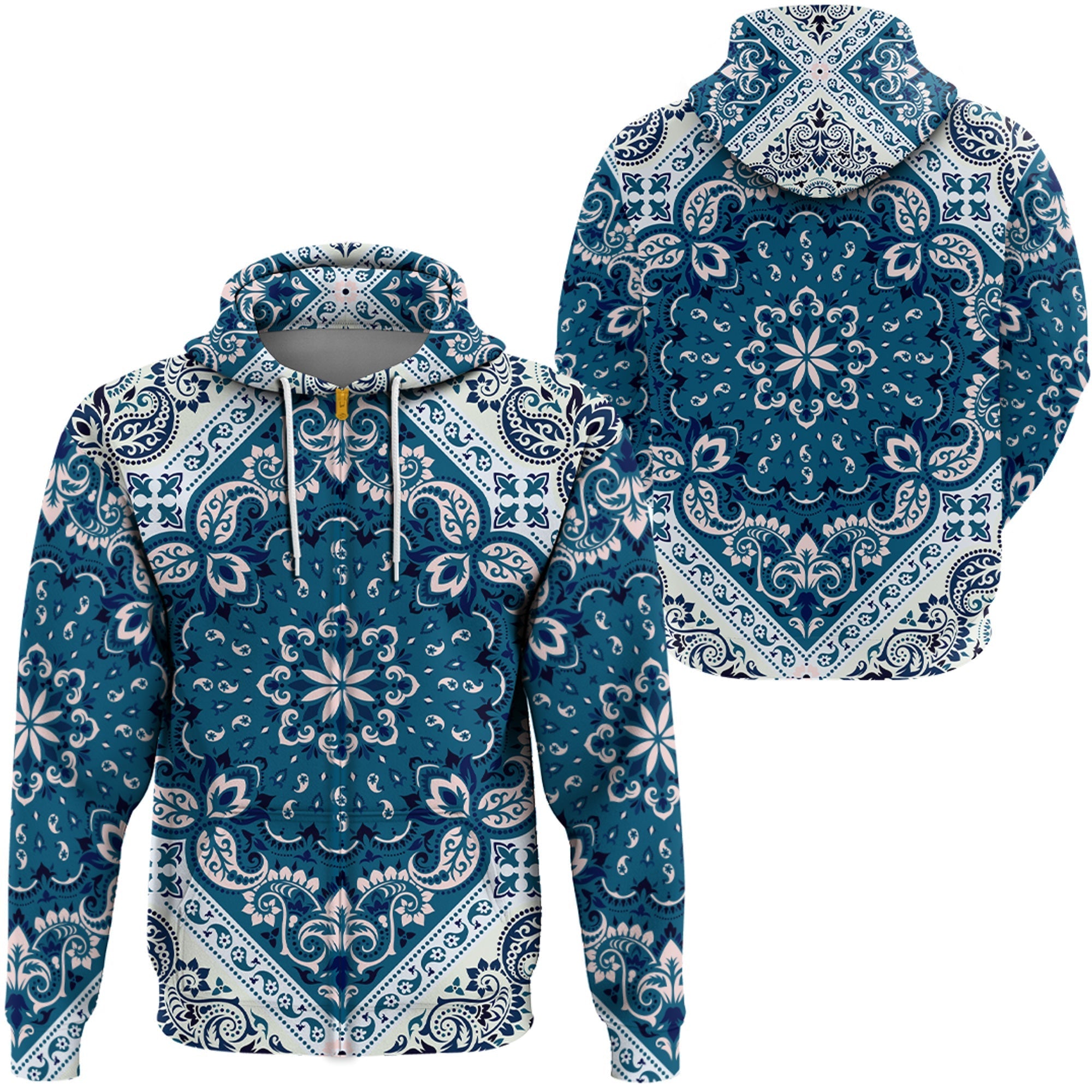Paisley Bandana Hoodie Pattern Seamless Ver.184 RLT13 - Wonder Print Shop