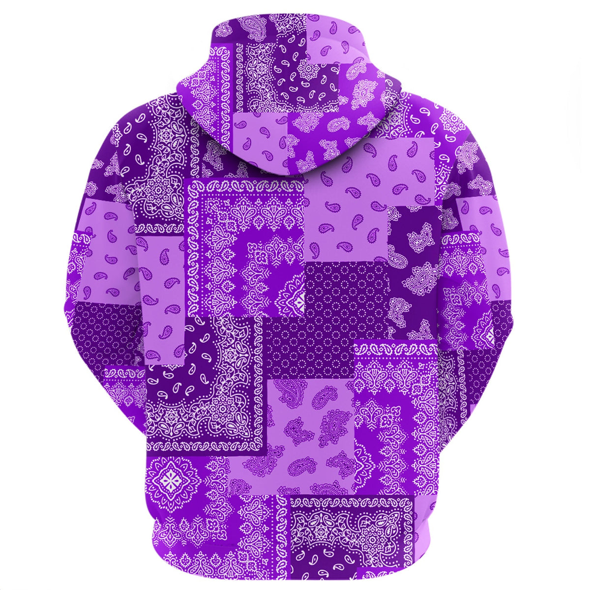 Paisley Bandana Hoodie Pattern Seamless Purple Ver.02 RLT13 - Wonder Print Shop