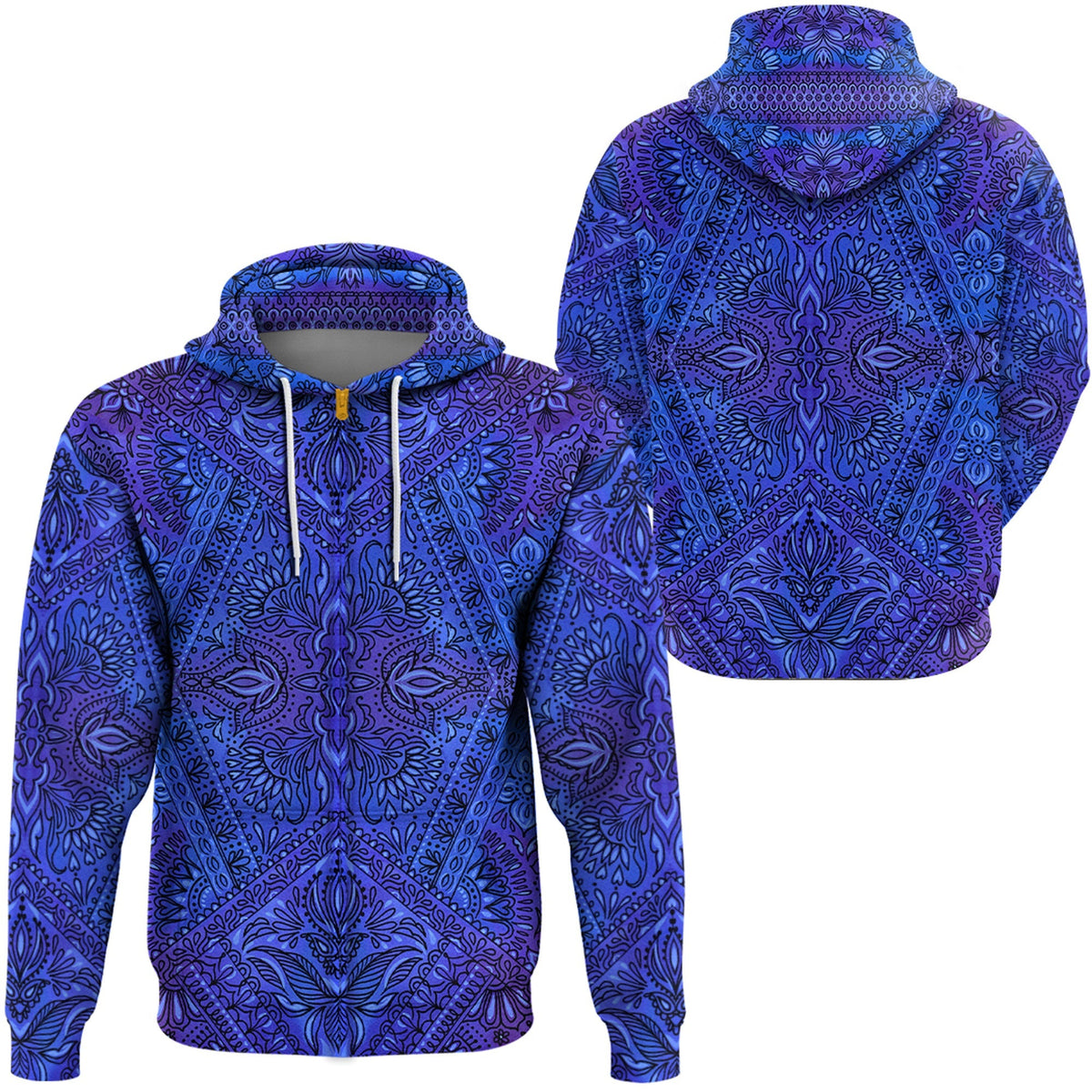 Paisley Bandana Hoodie Pattern Seamless Ver.190 RLT13 - Wonder Print Shop