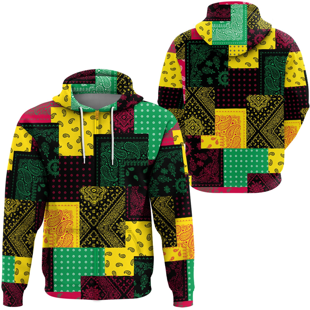 Paisley Bandana Hoodie Pattern Seamless Ver.194 RLT13 - Wonder Print Shop