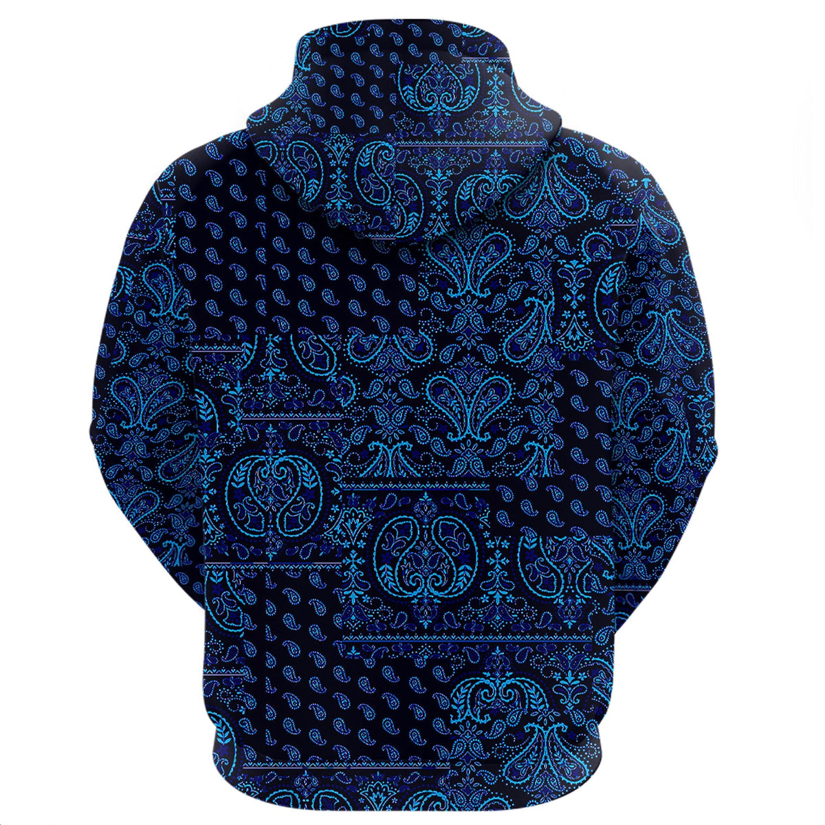 Paisley Bandana Pattern Seamless Blue Hoodie Ver.03 RLT13 - Wonder Print Shop