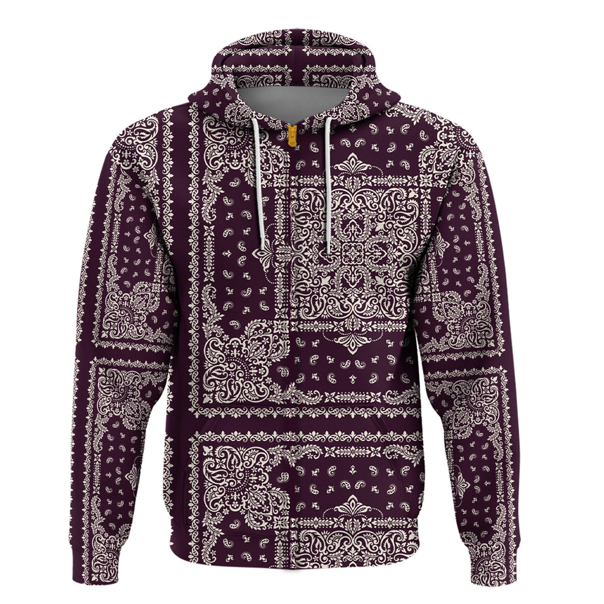 Paisley Bandana Hoodie Pattern Seamless Ver.177 RLT13 - Wonder Print Shop