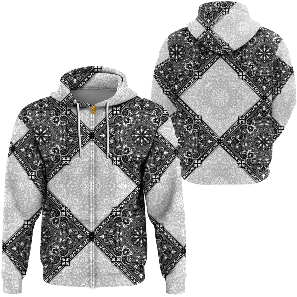 Paisley Bandana Hoodie Pattern Seamless Ver.168 RLT13 - Wonder Print Shop