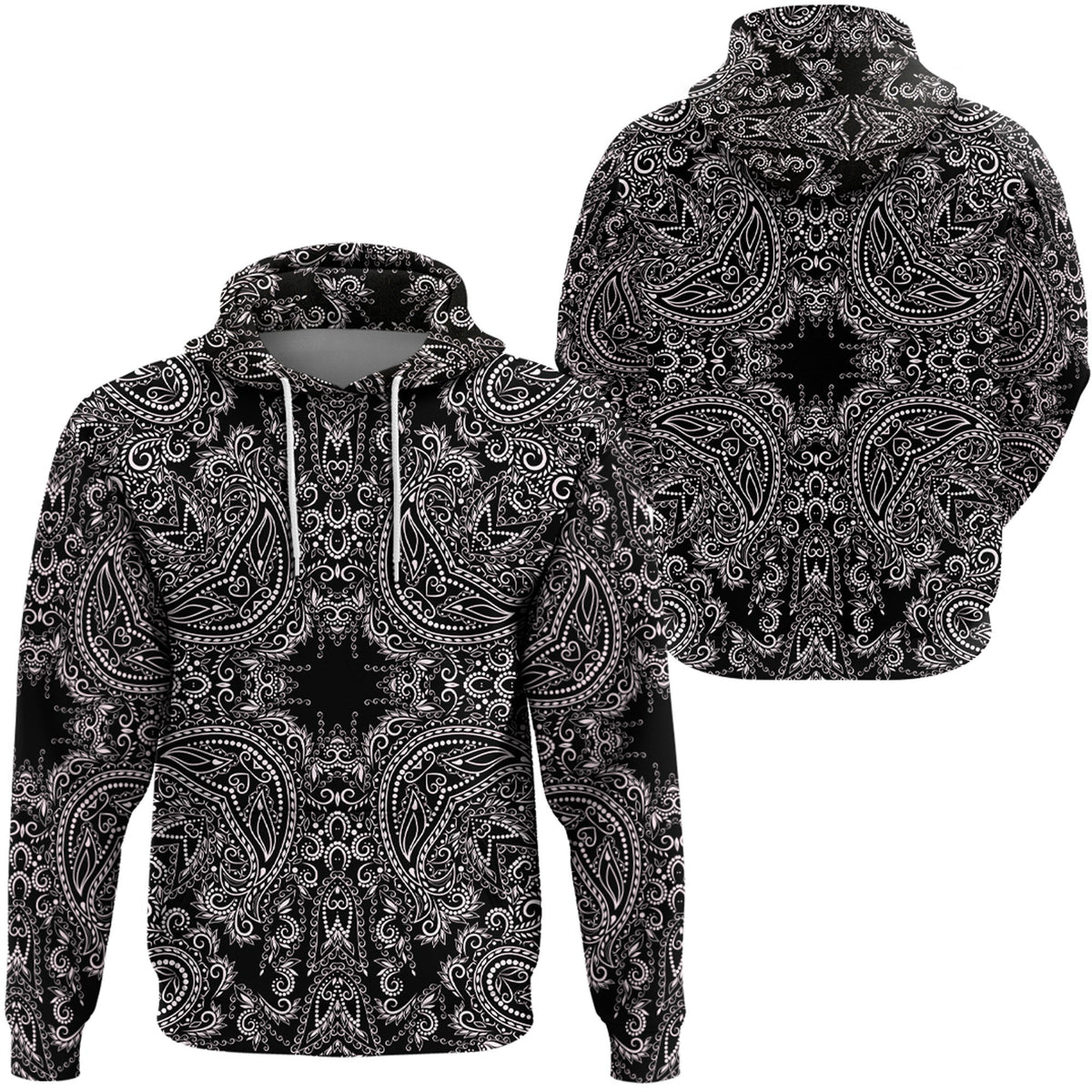 Paisley Bandana Hoodie Pattern Seamless Ver.164 RLT13 - Wonder Print Shop