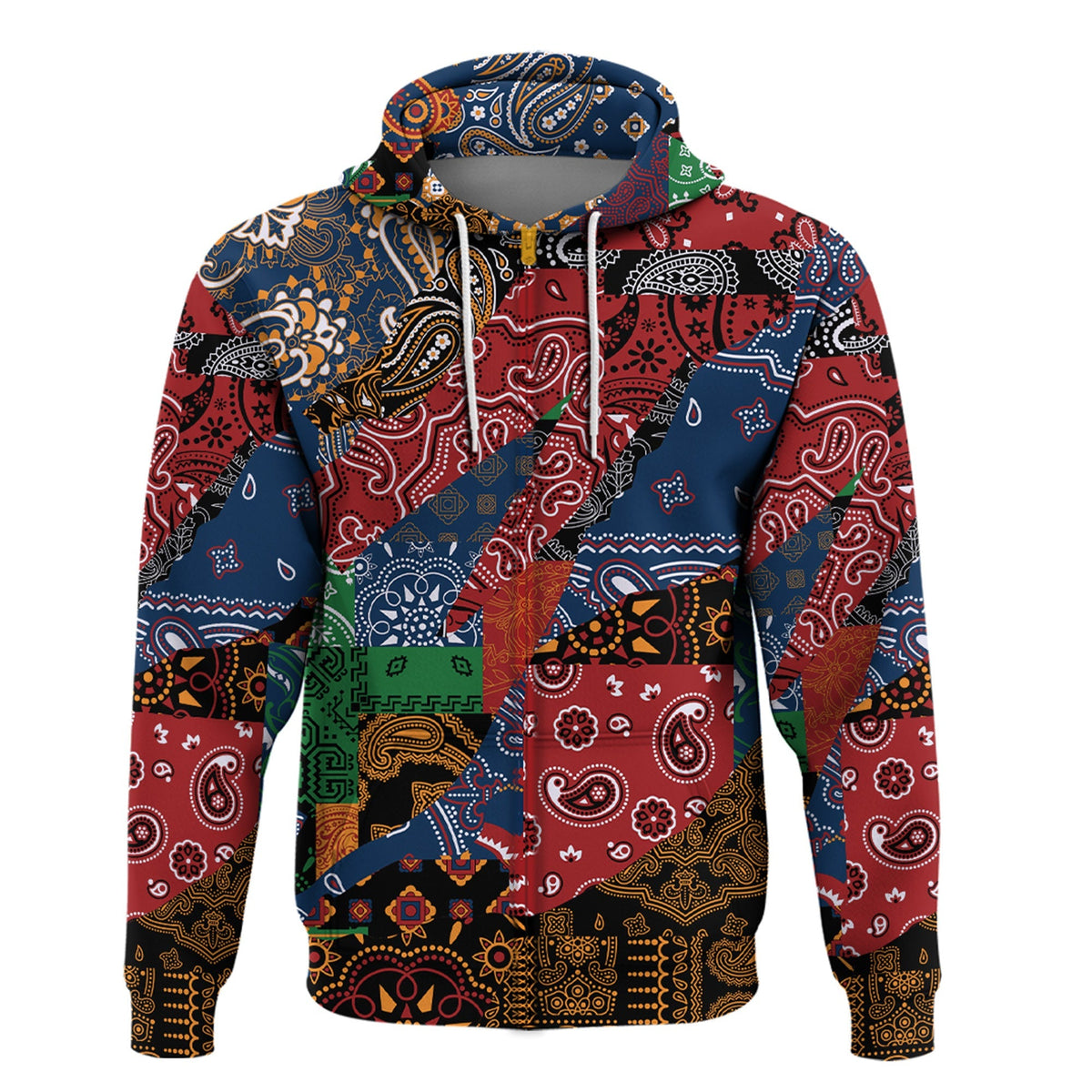 Paisley Bandana Hoodie Pattern Seamless Ver.160 RLT13 - Wonder Print Shop