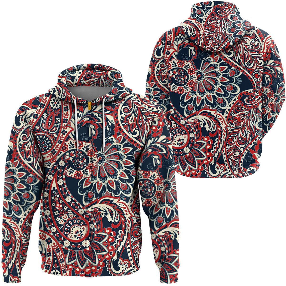 Paisley Bandana Hoodie Pattern Seamless Ver.175 RLT13 - Wonder Print Shop