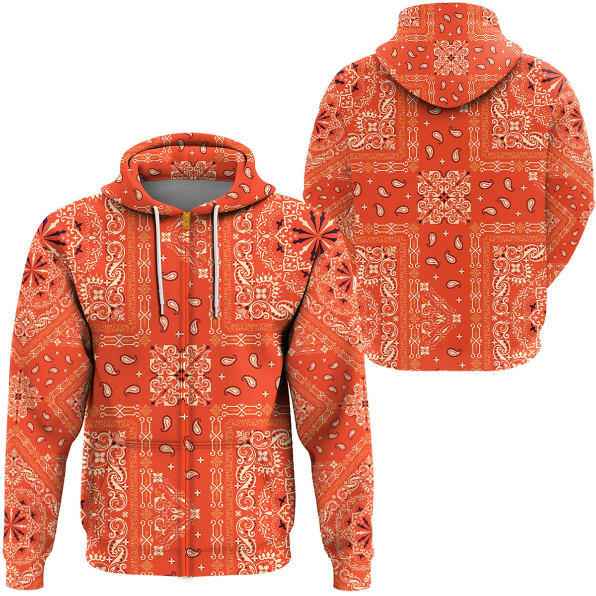 Paisley Bandana Hoodie Pattern Seamless Ver.167 RLT13 - Wonder Print Shop