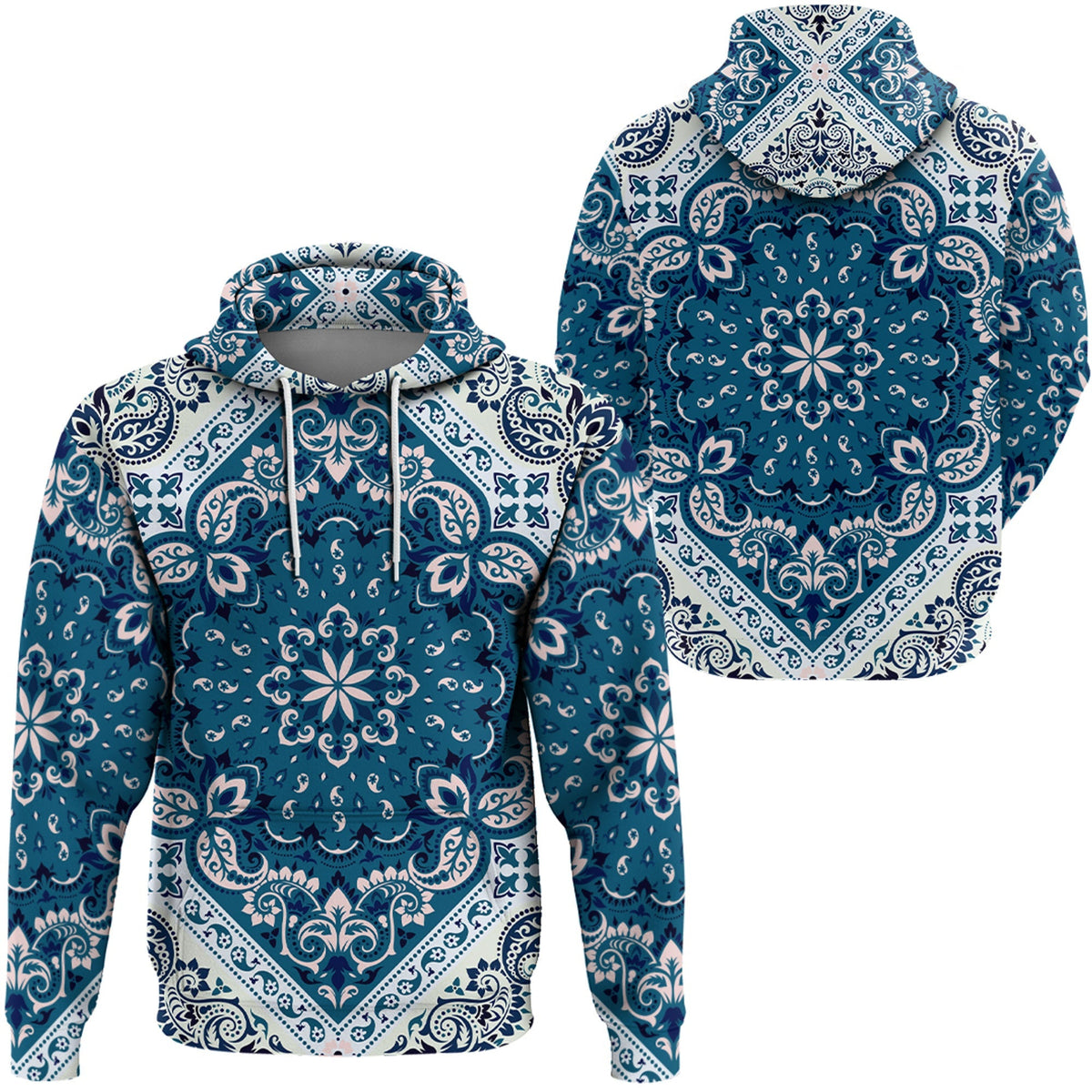 Paisley Bandana Hoodie Pattern Seamless Ver.184 RLT13 - Wonder Print Shop