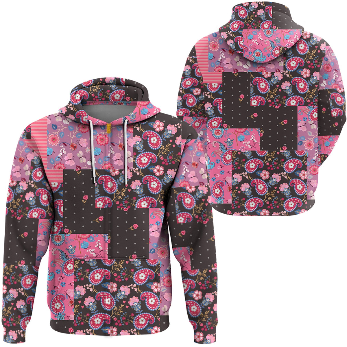 Paisley Bandana Hoodie Pattern Seamless Ver.140 RLT13 - Wonder Print Shop