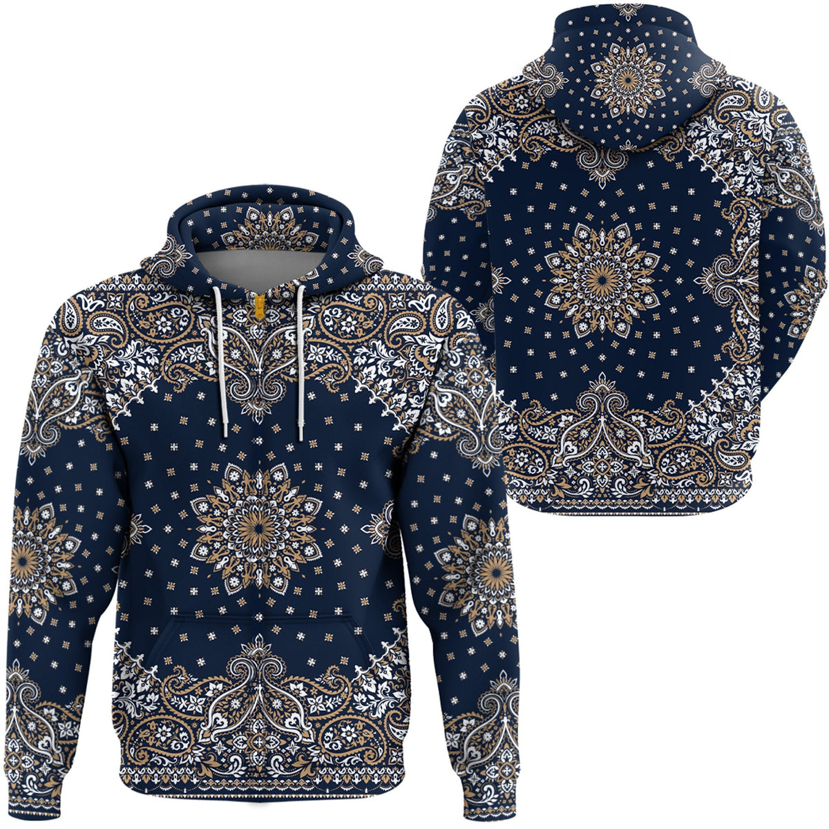 Paisley Bandana Hoodie Pattern Seamless Ver.134 RLT13 - Wonder Print Shop