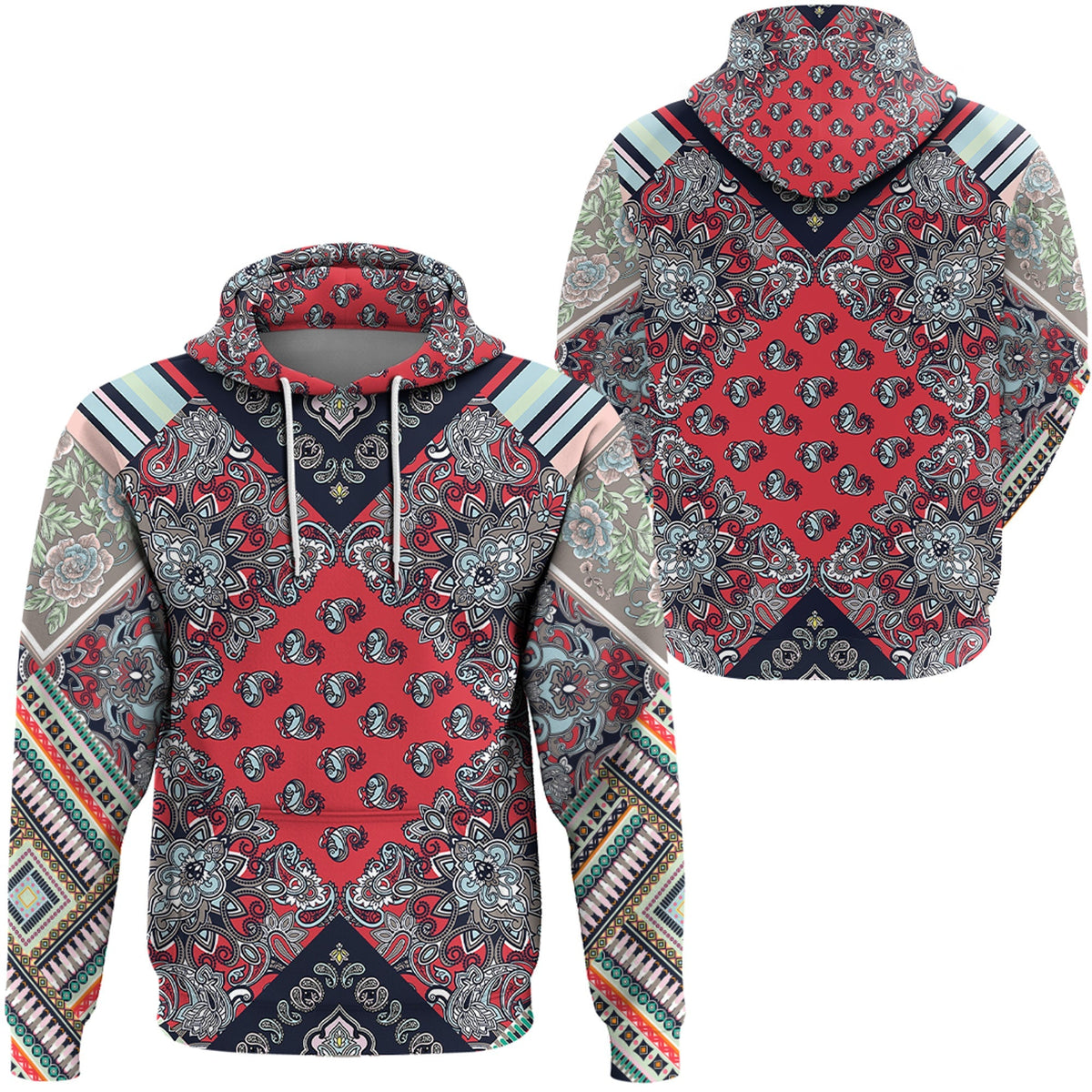 Paisley Bandana Hoodie Pattern Seamless Ver.149 RLT13 - Wonder Print Shop