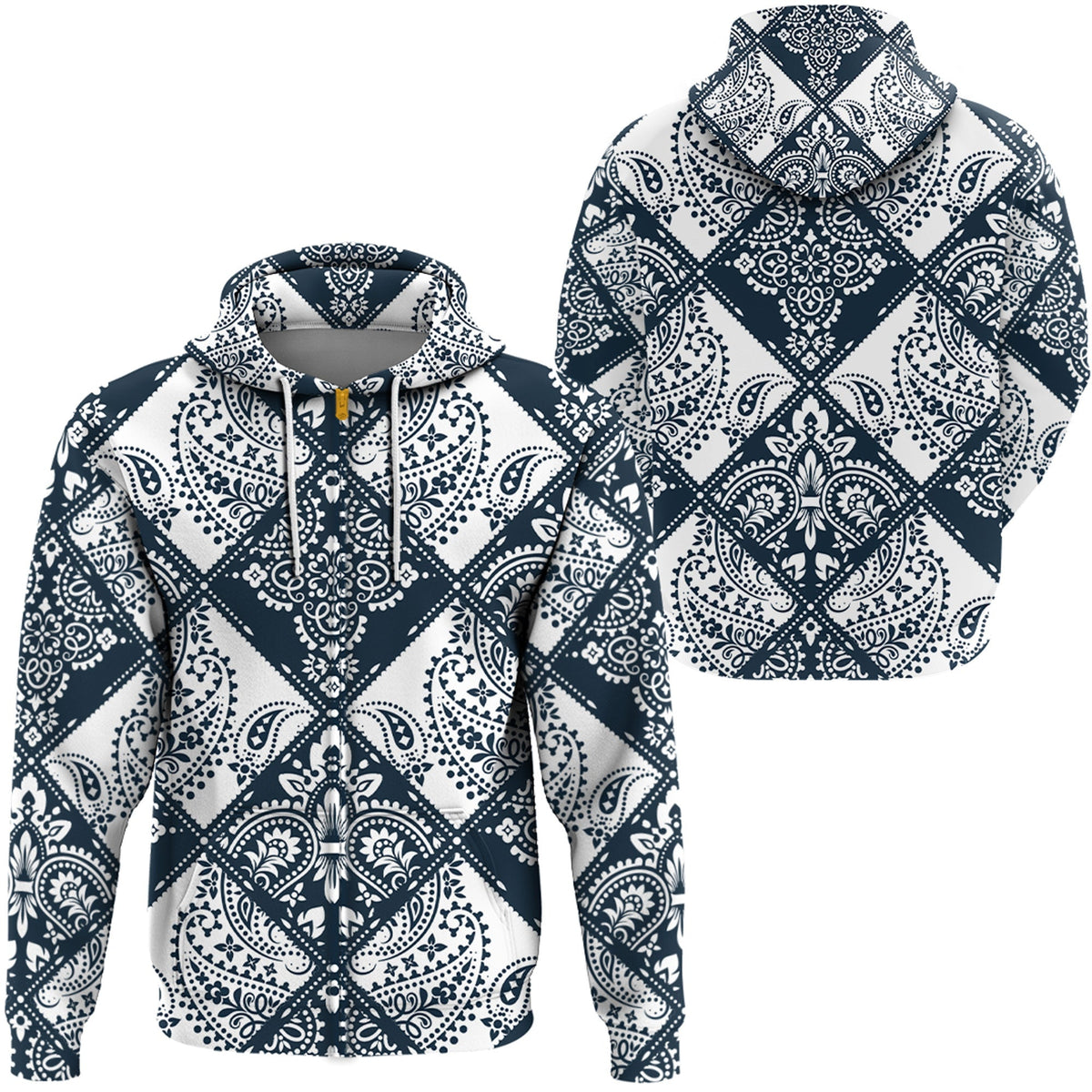 Paisley Bandana Hoodie Pattern Seamless Ver.166 RLT13 - Wonder Print Shop