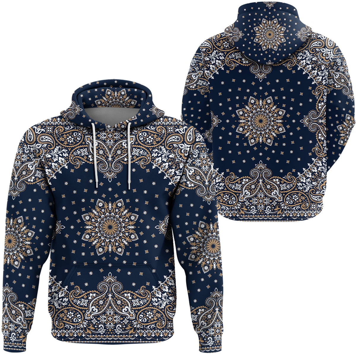 Paisley Bandana Hoodie Pattern Seamless Ver.134 RLT13 - Wonder Print Shop