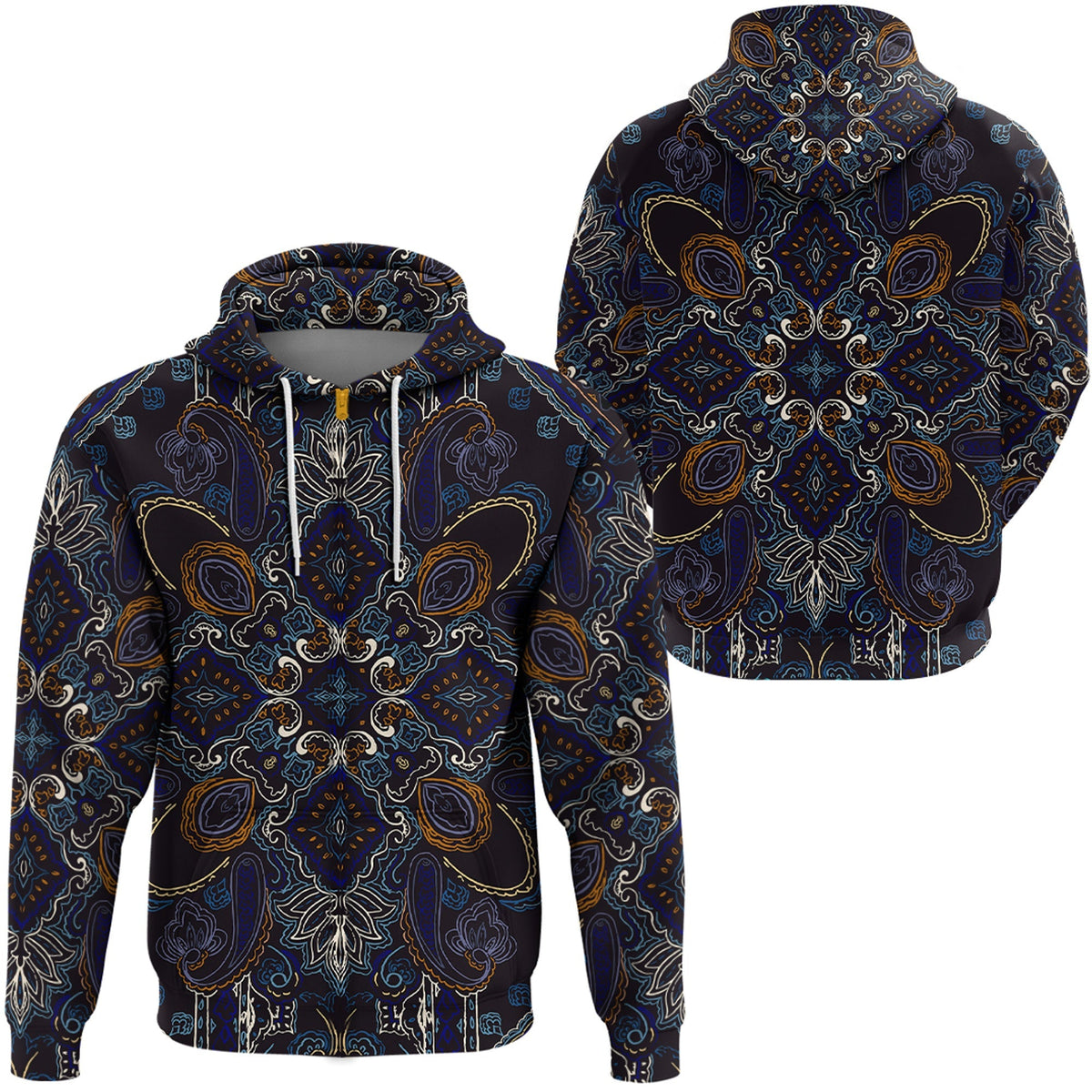 Paisley Bandana Hoodie Pattern Seamless Ver.138 RLT13 - Wonder Print Shop