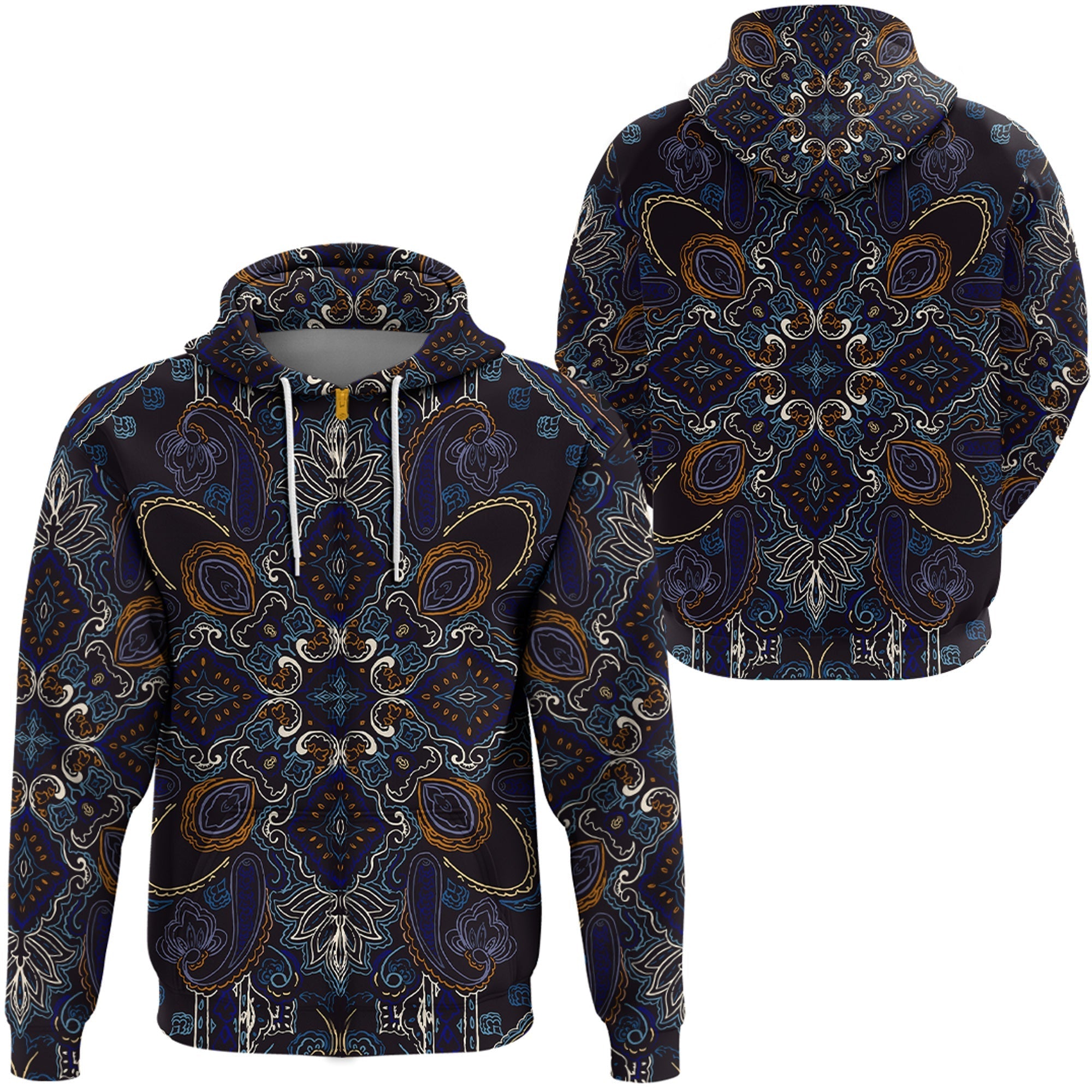 Paisley Bandana Hoodie Pattern Seamless Ver.138 RLT13 - Wonder Print Shop
