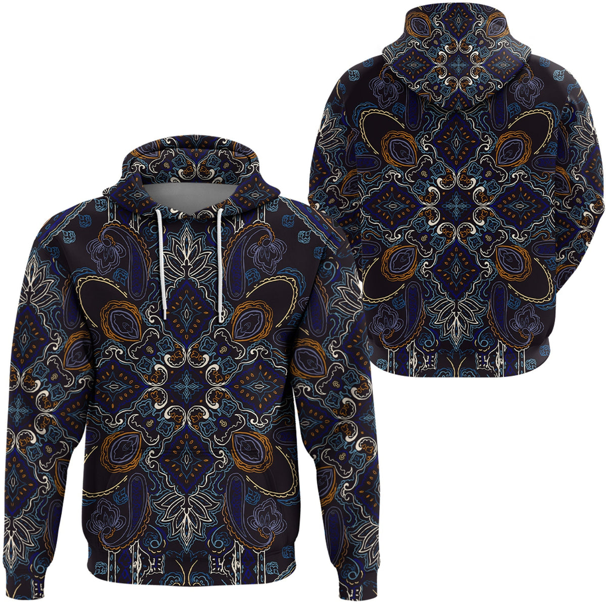 Paisley Bandana Hoodie Pattern Seamless Ver.138 RLT13 - Wonder Print Shop
