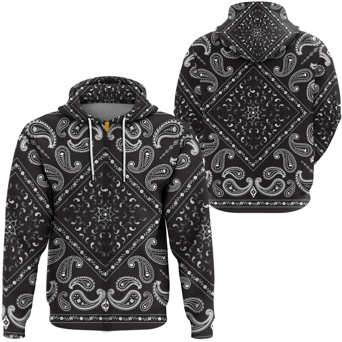 Paisley Bandana Hoodie Pattern Seamless Ver.146 RLT13 - Wonder Print Shop