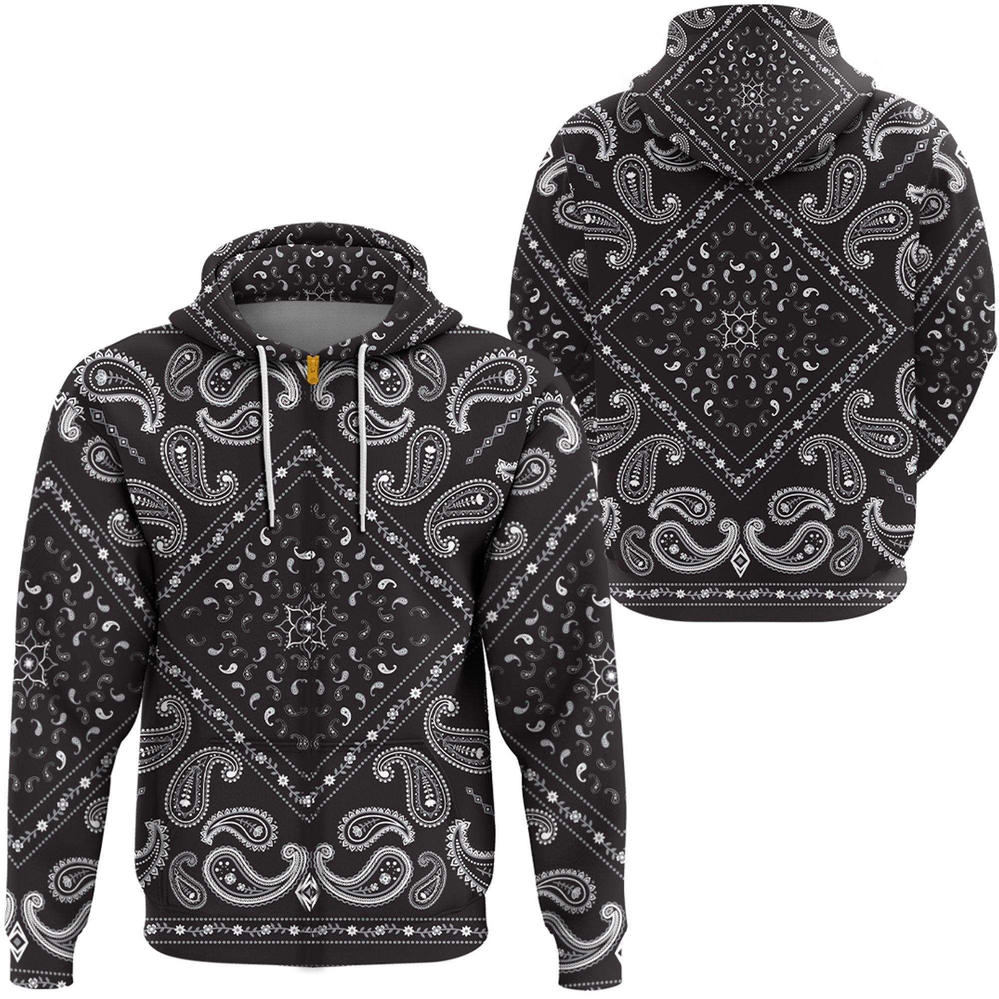 Paisley Bandana Hoodie Pattern Seamless Ver.146 RLT13 - Wonder Print Shop