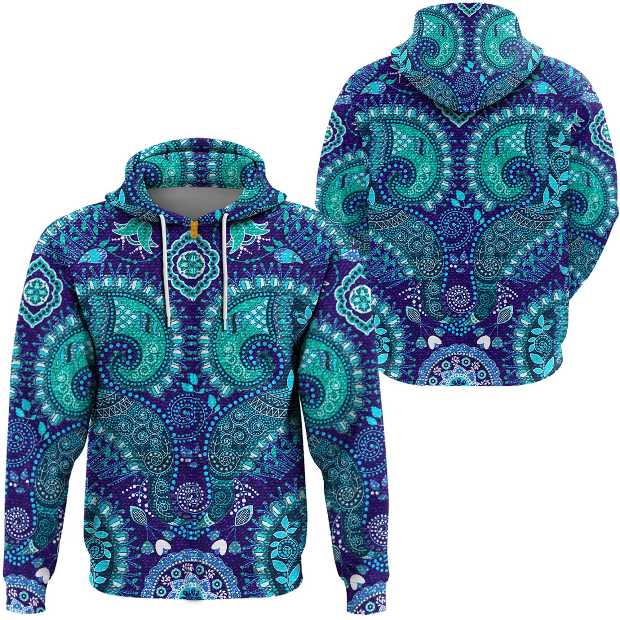 Paisley Bandana Hoodie Pattern Seamless Ver.141 RLT13 - Wonder Print Shop