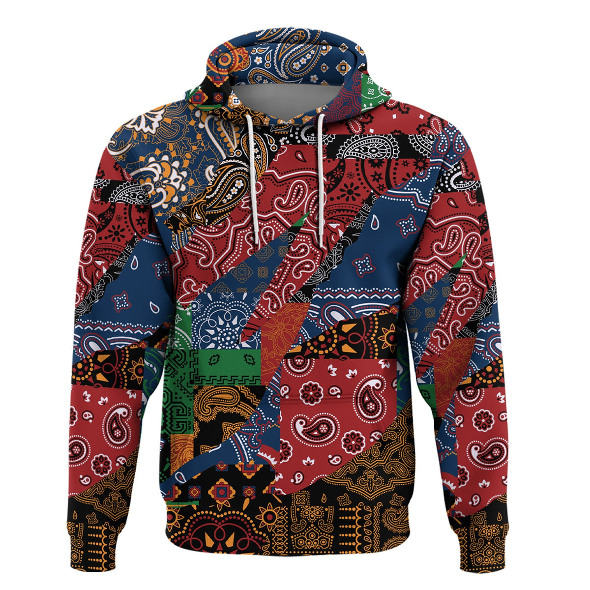 Paisley Bandana Hoodie Pattern Seamless Ver.160 RLT13 - Wonder Print Shop