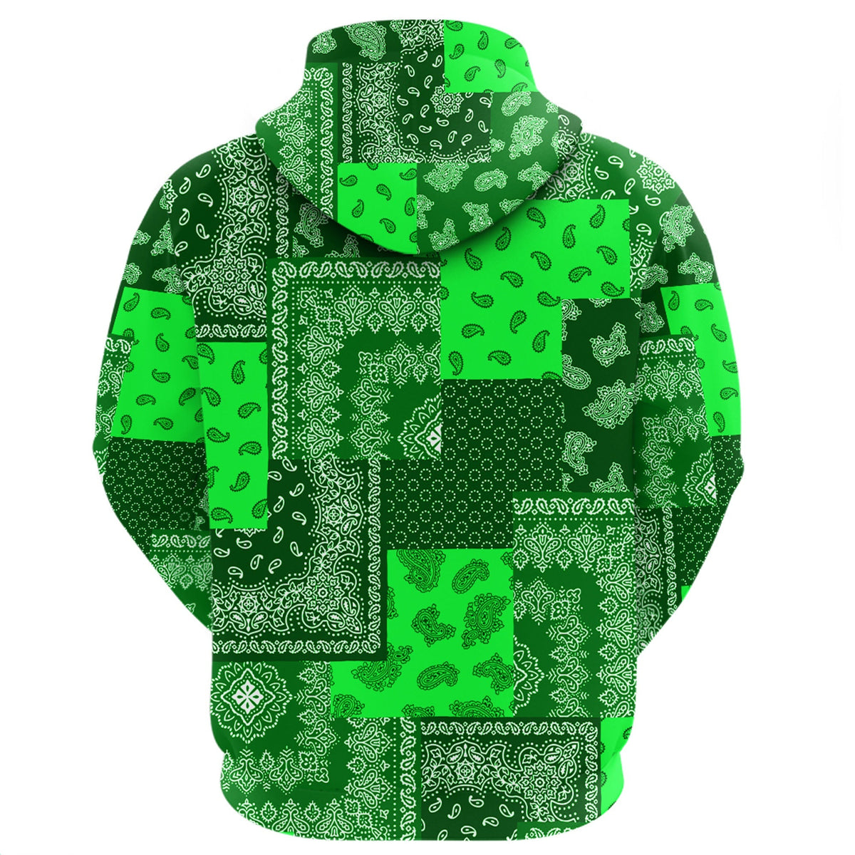 Paisley Bandana Pattern Seamless Green Hoodie Ver.02 RLT13 - Wonder Print Shop