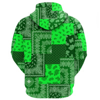 Paisley Bandana Pattern Seamless Green Hoodie Ver.02 RLT13 - Wonder Print Shop