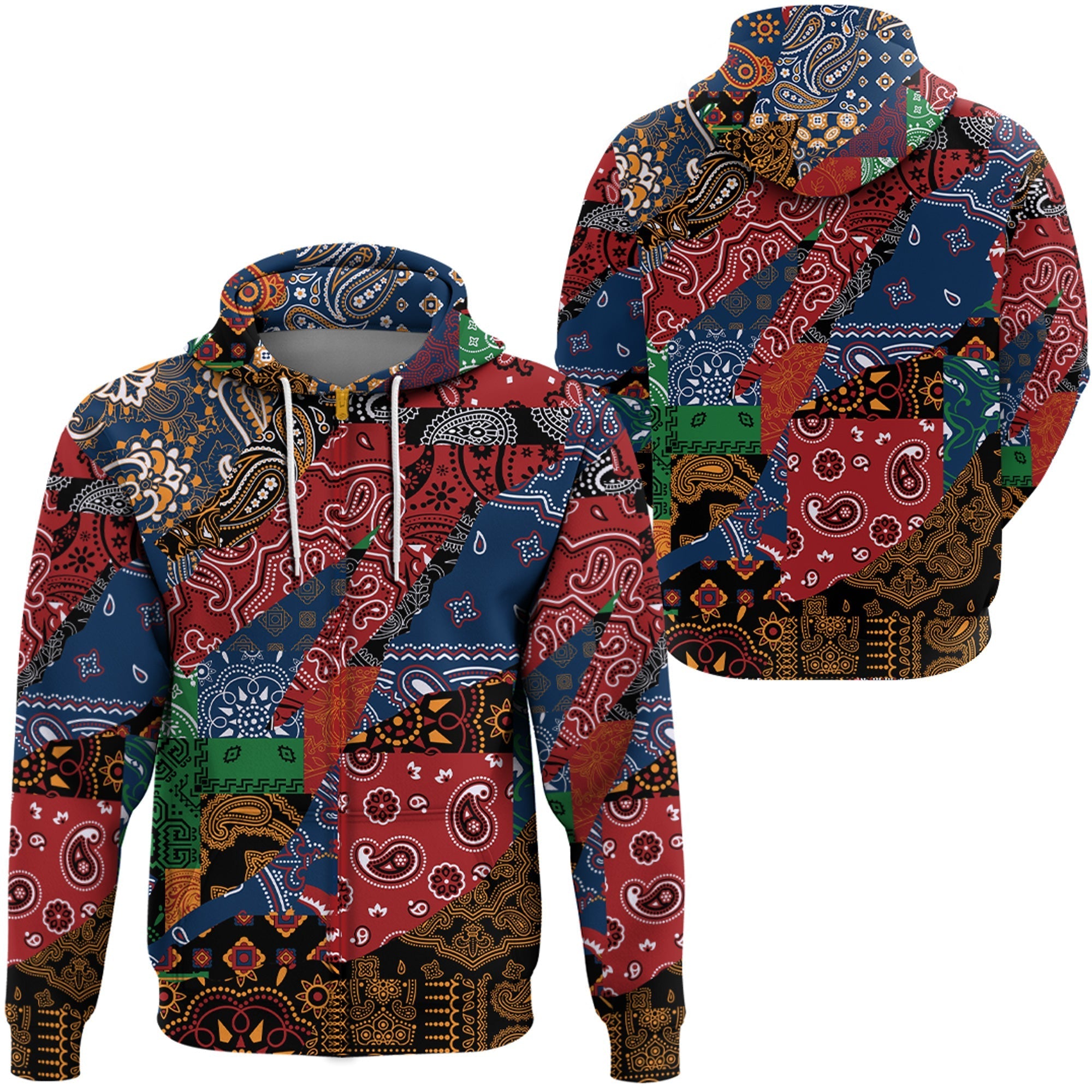 Paisley Bandana Hoodie Pattern Seamless Ver.160 RLT13 - Wonder Print Shop