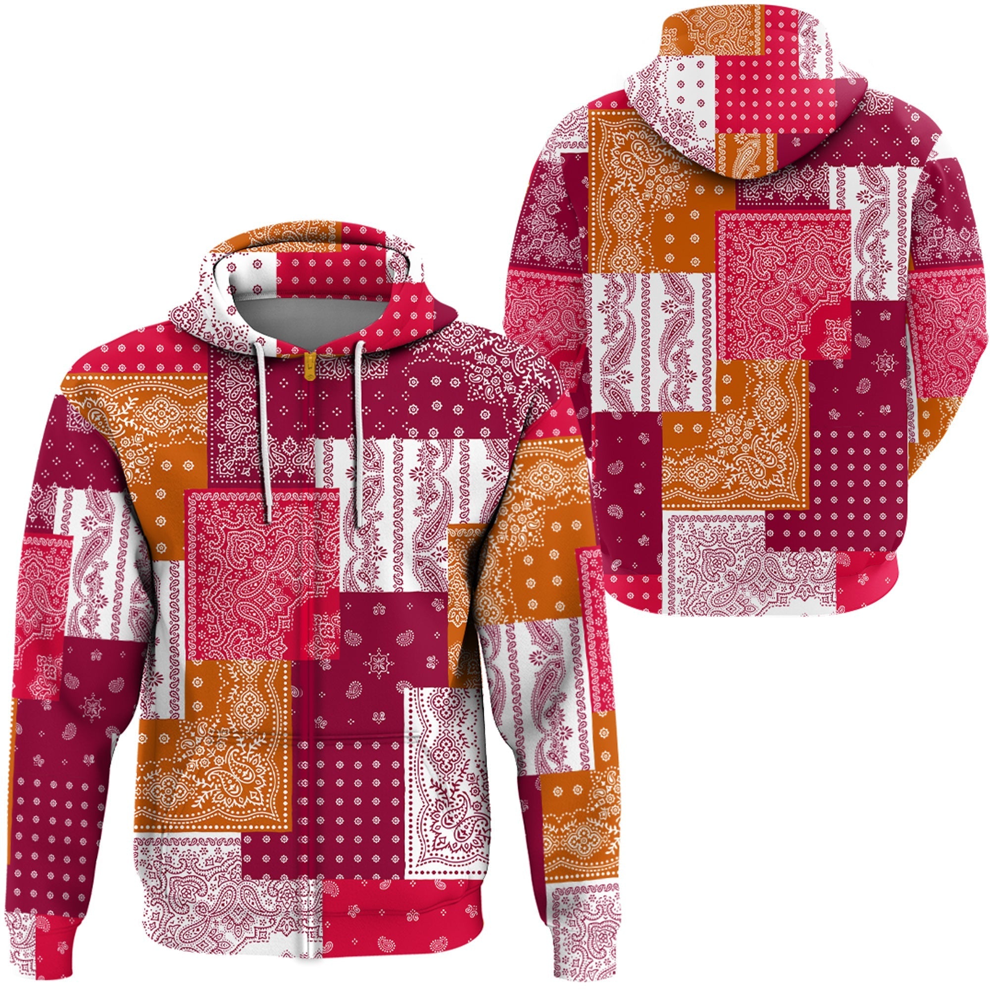 Paisley Bandana Hoodie Pattern Seamless Ver.154 RLT13 - Wonder Print Shop