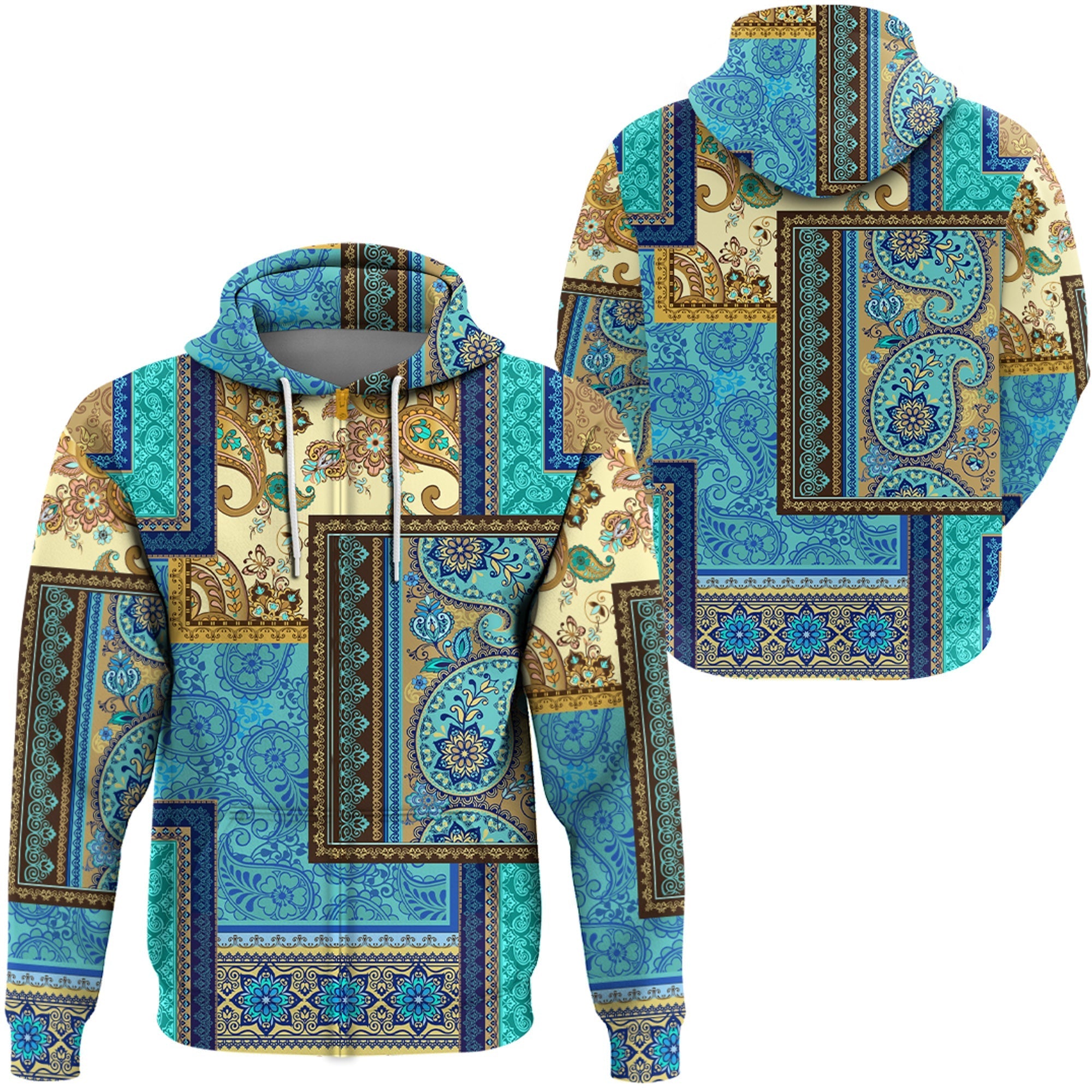 Paisley Bandana Hoodie Pattern Seamless Ver.157 RLT13 - Wonder Print Shop