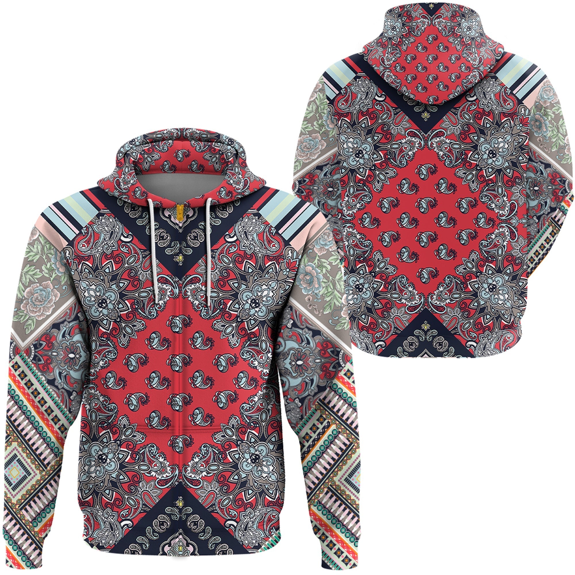 Paisley Bandana Hoodie Pattern Seamless Ver.149 RLT13 - Wonder Print Shop