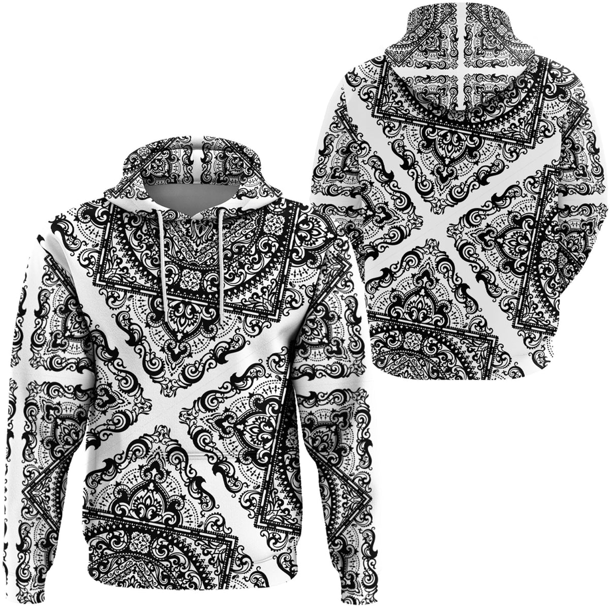 Paisley Bandana Hoodie Pattern Seamless Ver.143 RLT13 - Wonder Print Shop