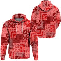 Paisley Bandana Hoodie Pattern Seamless Red Ver.02 RLT13 - Wonder Print Shop
