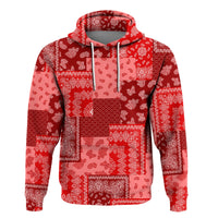 Paisley Bandana Hoodie Pattern Seamless Red Ver.02 RLT13 - Wonder Print Shop