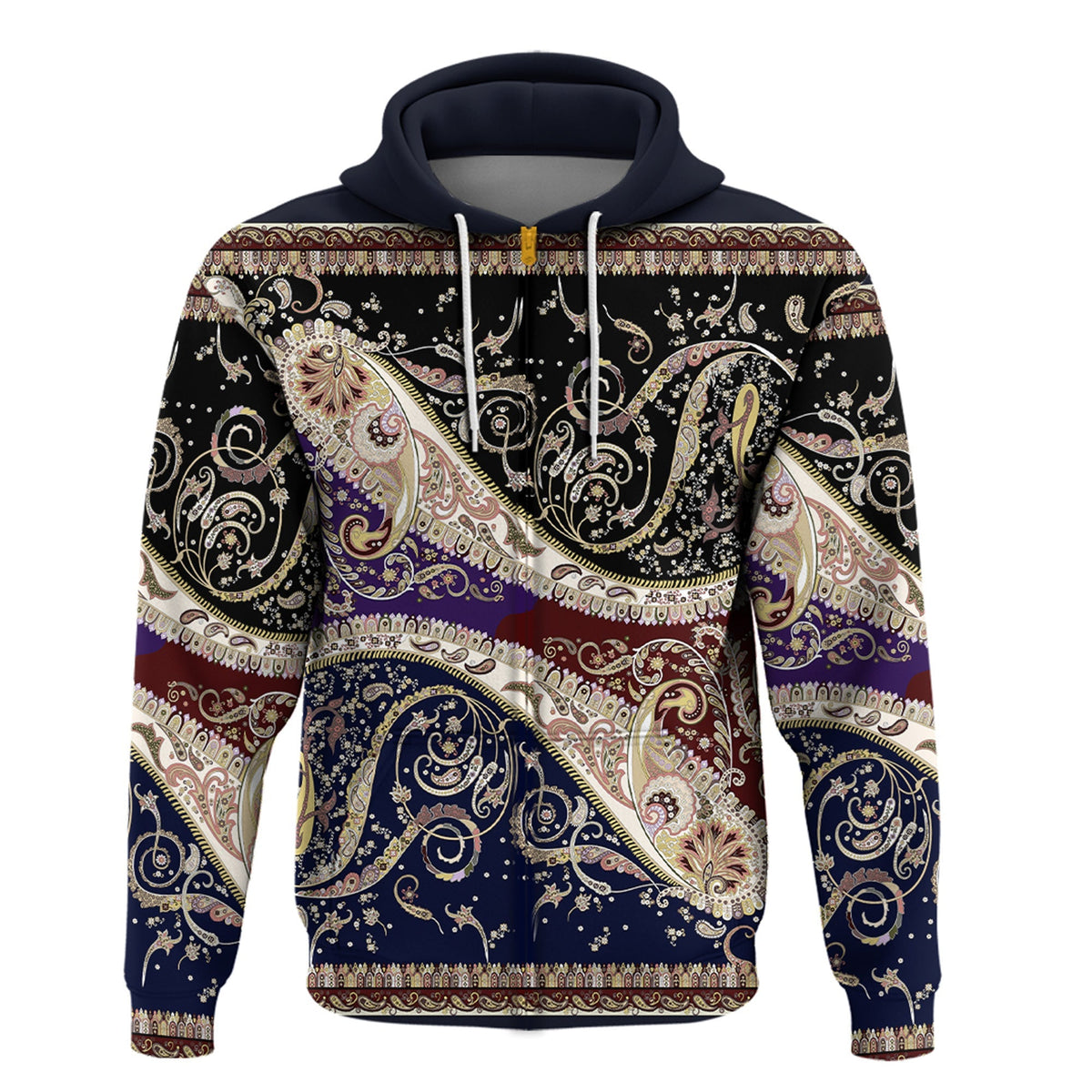 Paisley Bandana Hoodie Pattern Seamless Ver.113 RLT13 - Wonder Print Shop