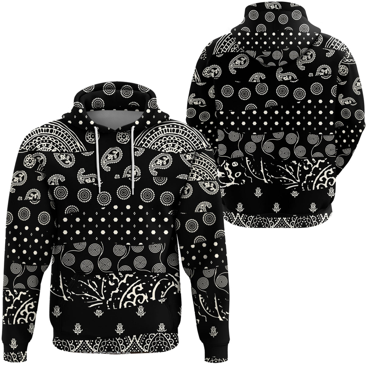 Paisley Bandana Hoodie Pattern Seamless Ver.123 RLT13 - Wonder Print Shop