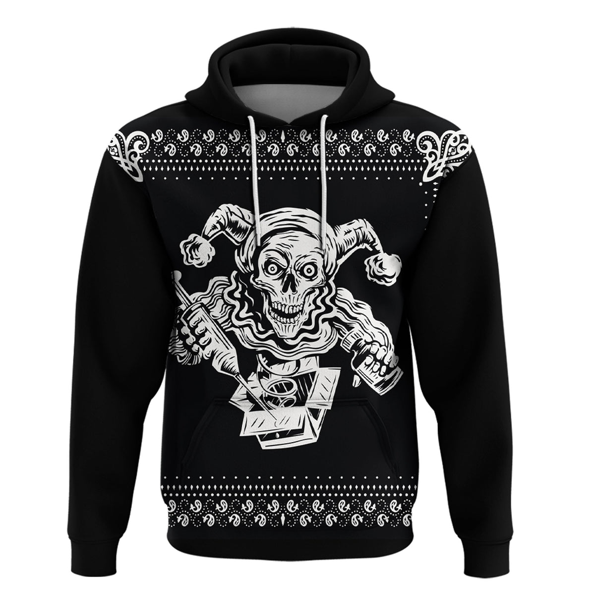 Paisley Bandana Pattern Joker Hoodie RLT13 - Wonder Print Shop