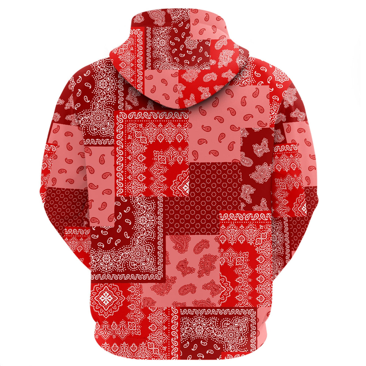 Paisley Bandana Hoodie Pattern Seamless Red Ver.02 RLT13 - Wonder Print Shop