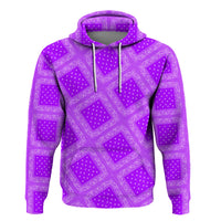 Paisley Bandana Hoodie Pattern Seamless Purple RLT13 - Wonder Print Shop