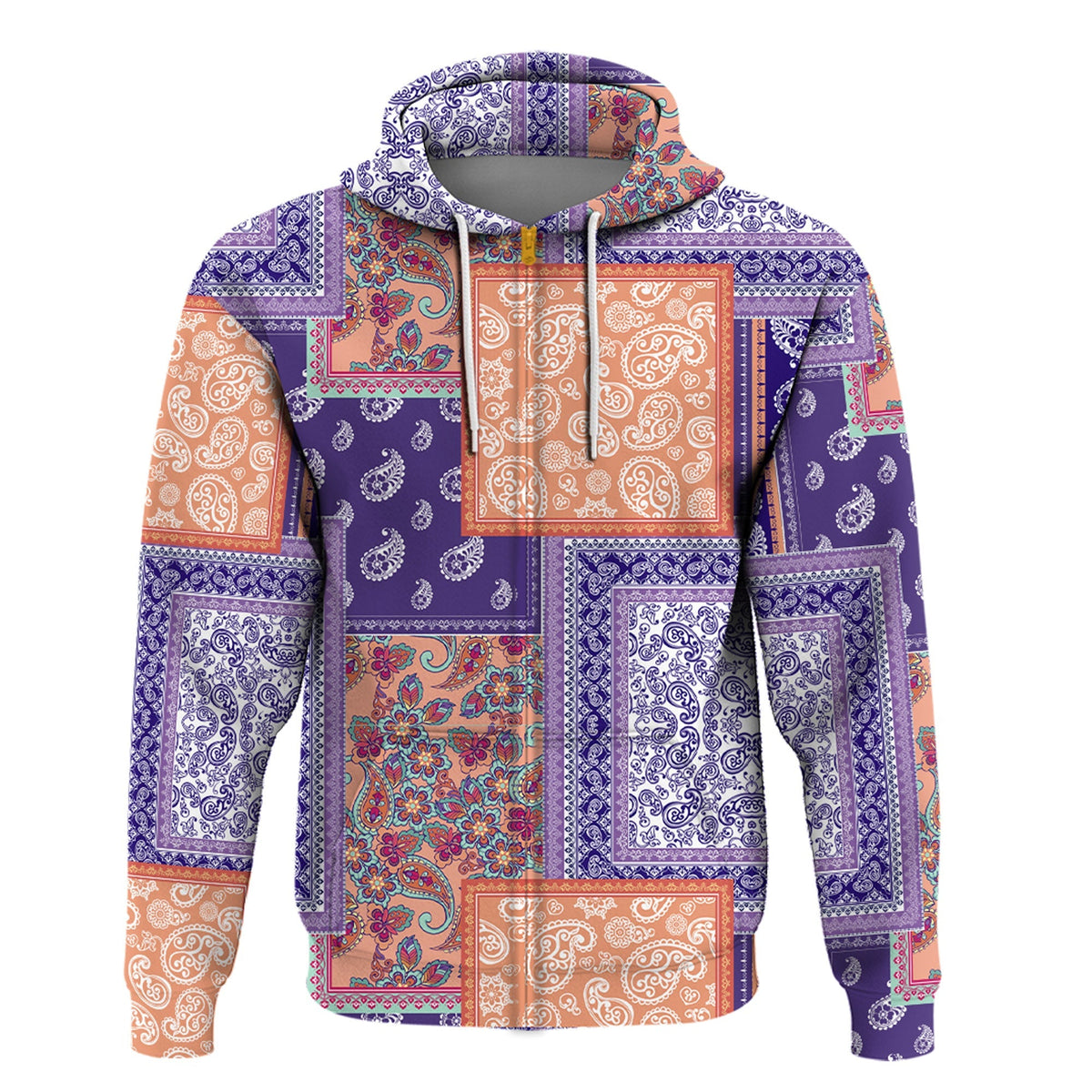 Paisley Bandana Hoodie Pattern Seamless Ver.129 RLT13 - Wonder Print Shop