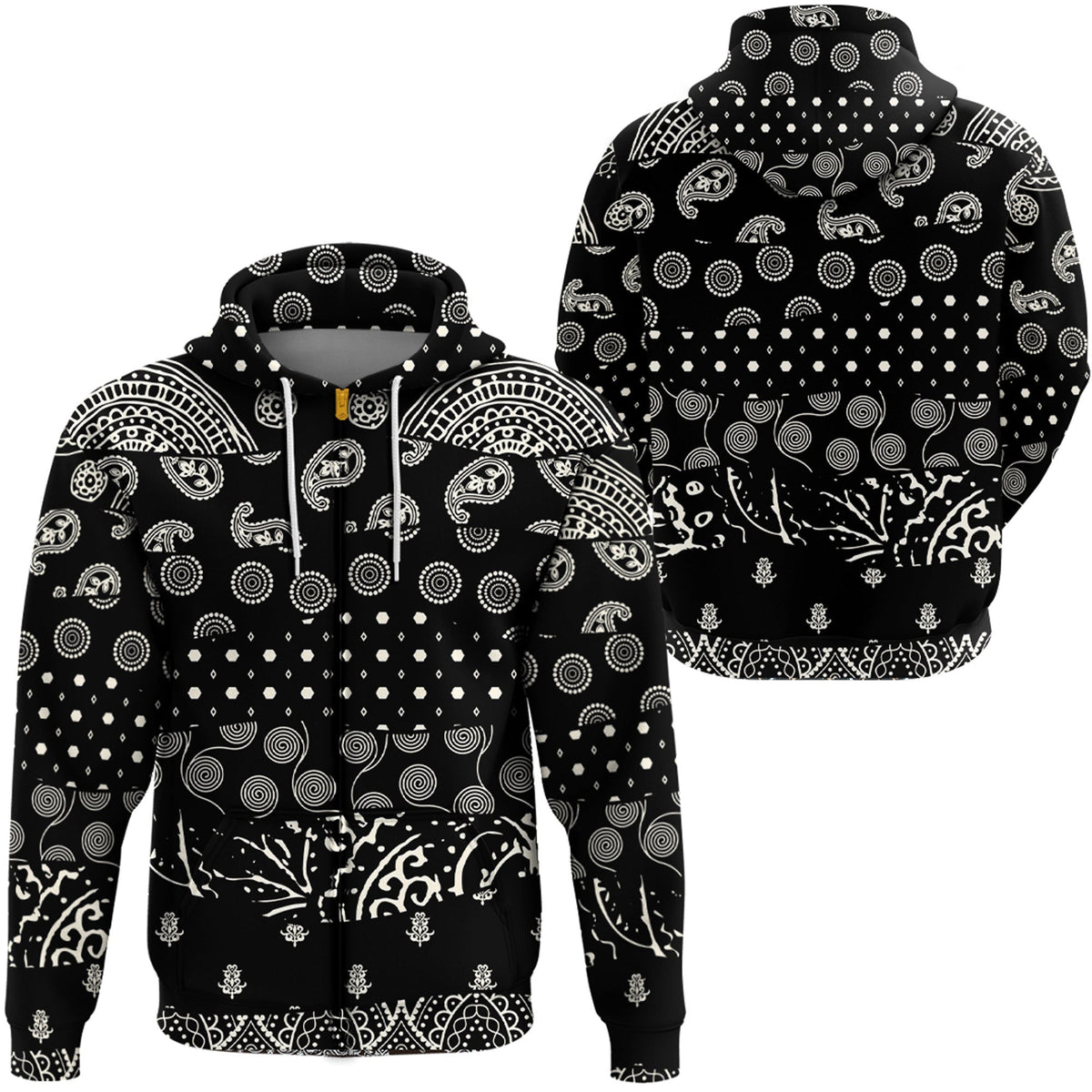Paisley Bandana Hoodie Pattern Seamless Ver.123 RLT13 - Wonder Print Shop