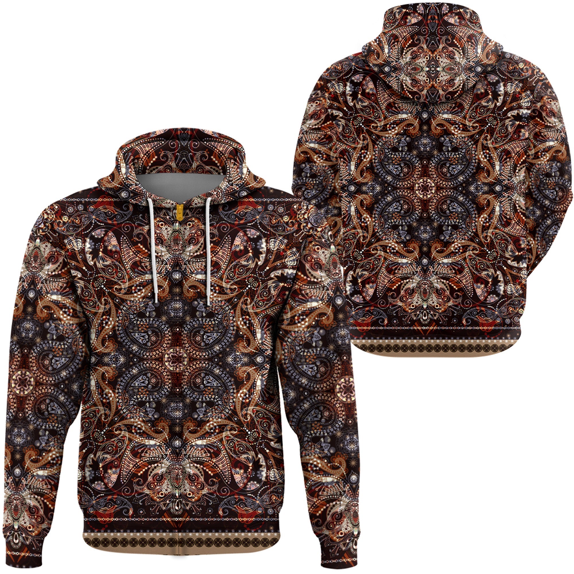 Paisley Bandana Hoodie Pattern Seamless Ver.128 RLT13 - Wonder Print Shop