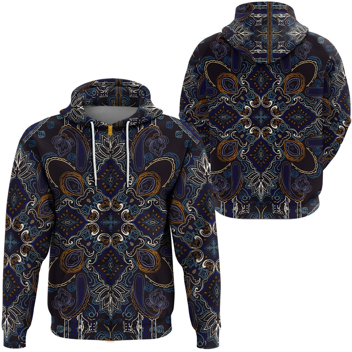 Paisley Bandana Hoodie Pattern Seamless Ver.93 RLT13 - Wonder Print Shop