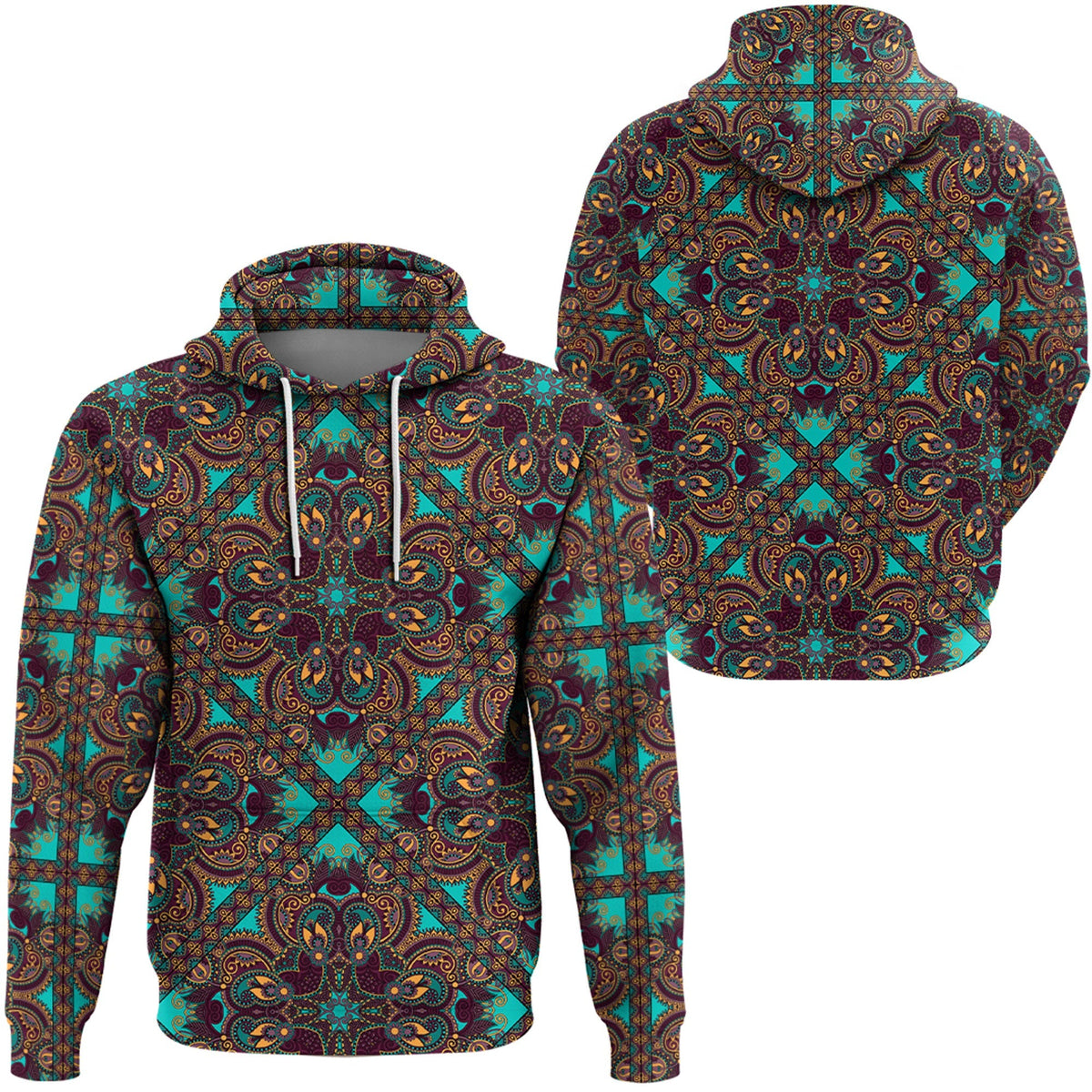 Paisley Bandana Hoodie Pattern Seamless Ver.81 RLT13 - Wonder Print Shop