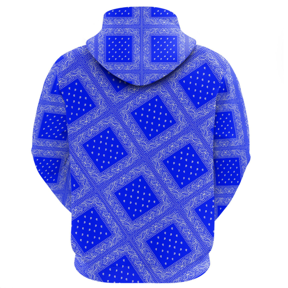 Paisley Bandana Pattern Seamless Blue Hoodie Ver.02 RLT13 - Wonder Print Shop