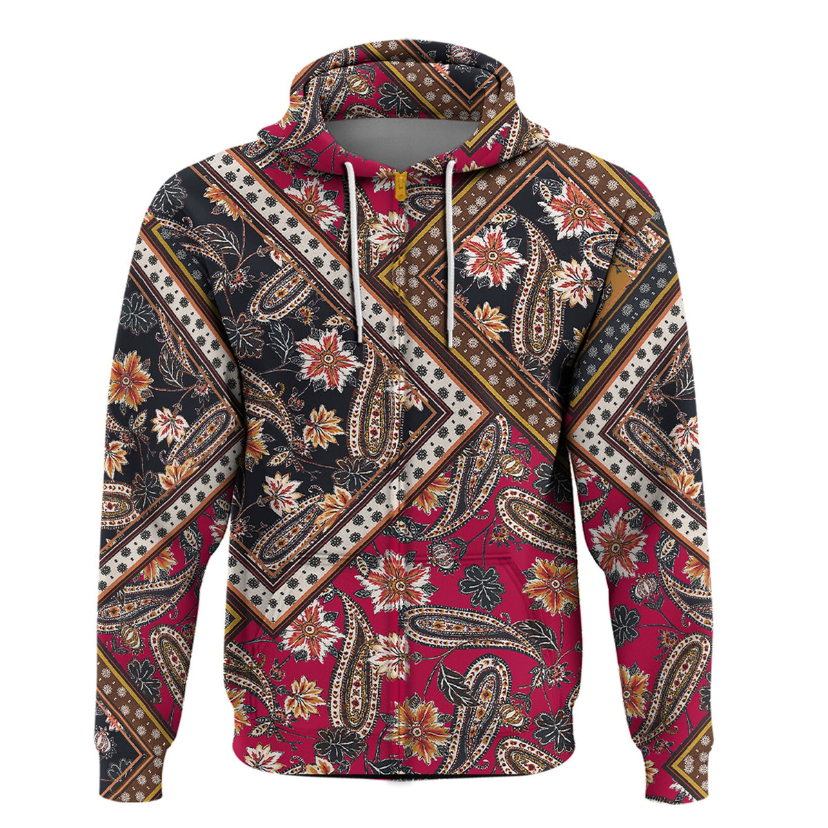 Paisley Bandana Hoodie Pattern Seamless Ver.85 RLT13 - Wonder Print Shop